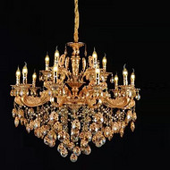 All copper candle French light luxury living room villa crystal chandelier