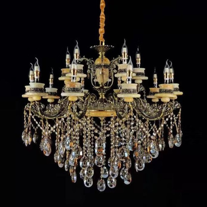European crystal candle light luxury living room chandelier