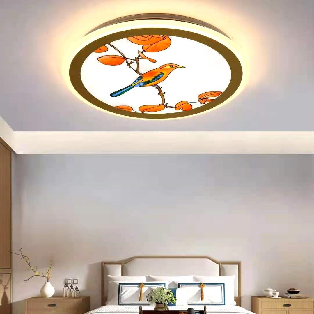 Chinese style round bedroom ceiling lamp