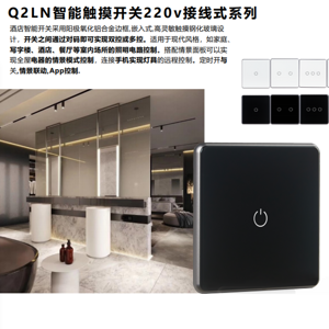 Q2 LN Intelligent Touch Switch 220V Wiring Type