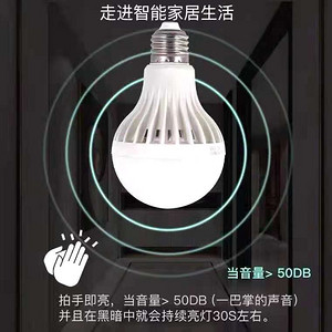 Sound-light controlled LED bulb lamp