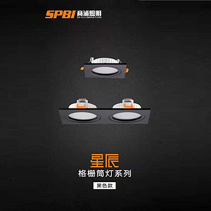 Star grille black downlight series