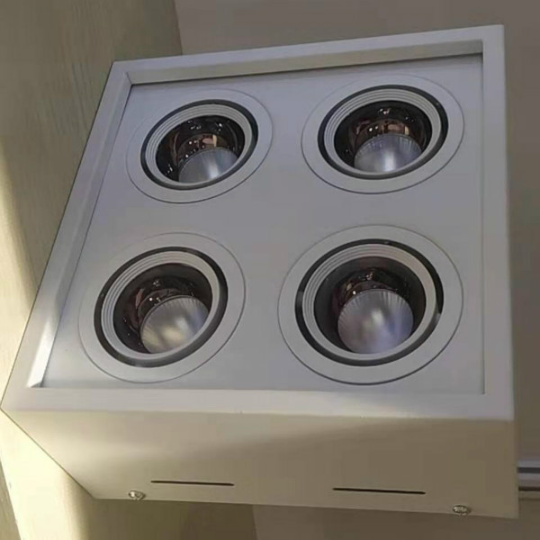 LED four-head open COB downlight