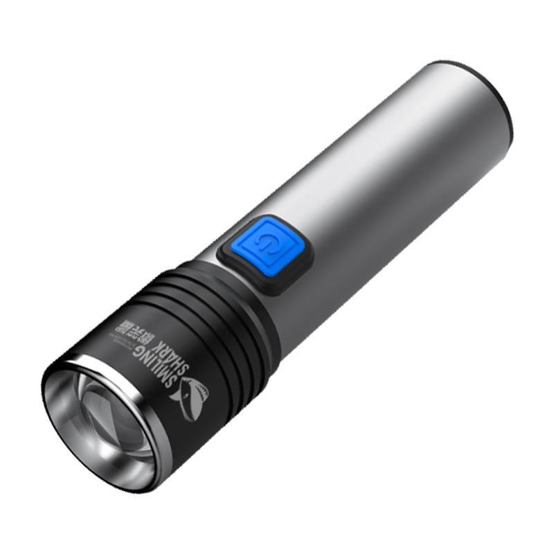 Outdoor rechargeable LED flashlight with strong light
