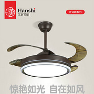 Double Ring Coffee Series Fan Lamp