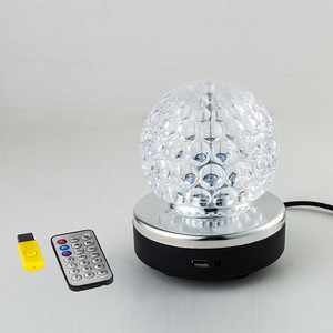 Remote control LED crystal ball lamp