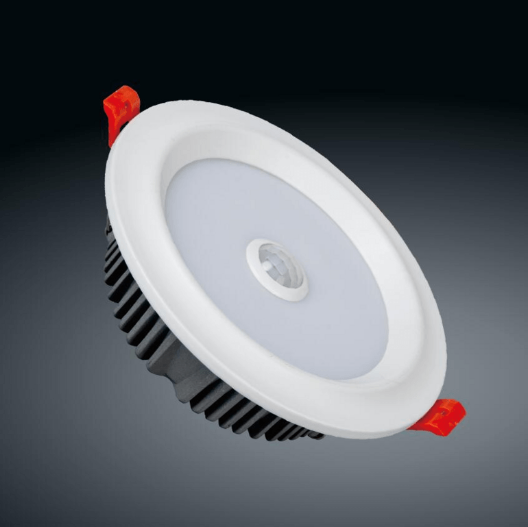 Ultra-thin embedded infrared body sensor downlight