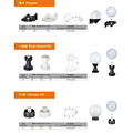 Simple Black Special-shaped Lamp Holder Series