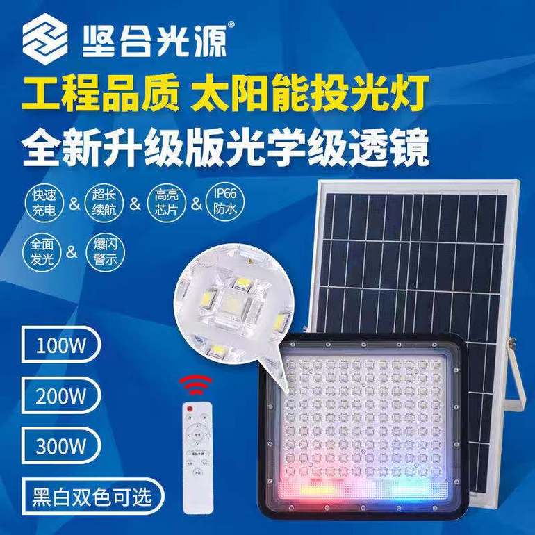 Engineering Lens Solar Floodlight