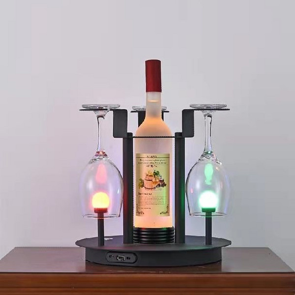 Modern Wine Glass Holder Table Lamp