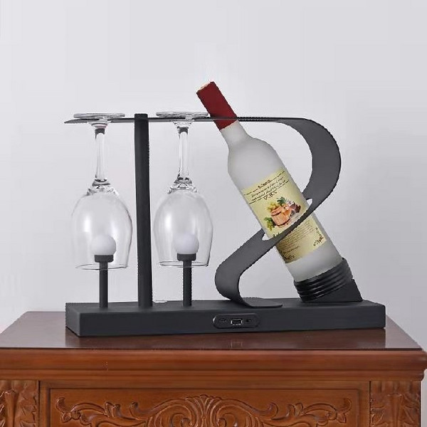 Modern Wine Glass Holder S-type Table Lamp