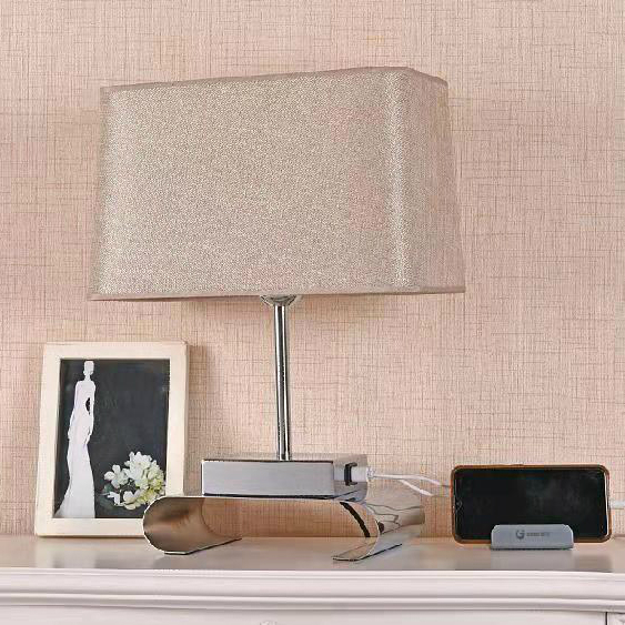 Bedroom Square Charging Table Lamp