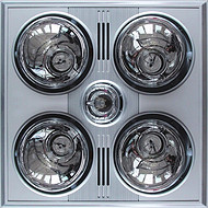 Square Silver Bathroom Heat Lamp