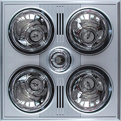 Square Silver Bathroom Heat Lamp