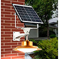 Rain and lightning protection solar energy outdoor adjustable LED patio wall lamp