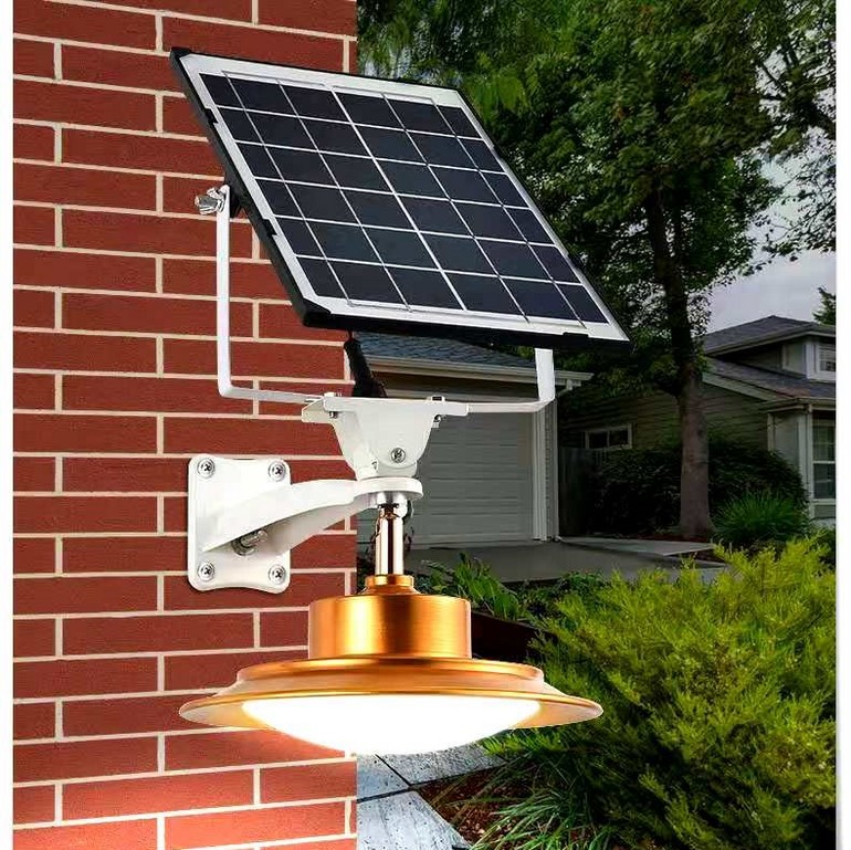 Rain and lightning protection solar energy outdoor adjustable LED patio wall lamp