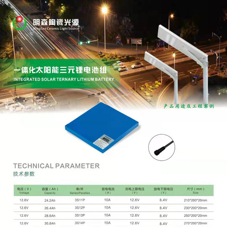 Integrated Solar Ternary Lithium Battery