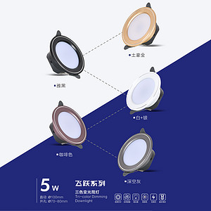 Feiyue series 5W three-color down light