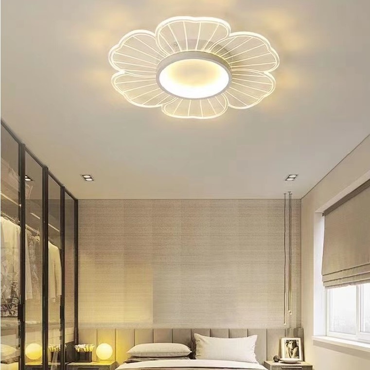 Nordic simple modern elegant petal bedroom lamp LED ceiling lamp