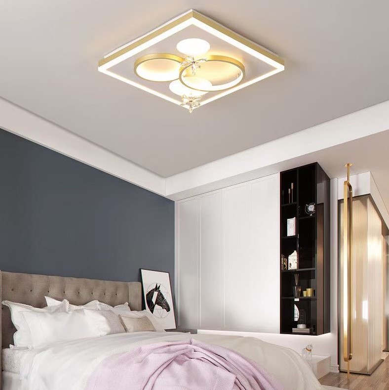 Bedroom light modern simple creative diamond ultra-thin LED ceiling light