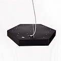 Solid hexagonal black edge highlighted indoor bedroom living room LED pendant lamp