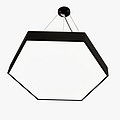 Solid hexagonal black edge highlighted indoor bedroom living room LED pendant lamp