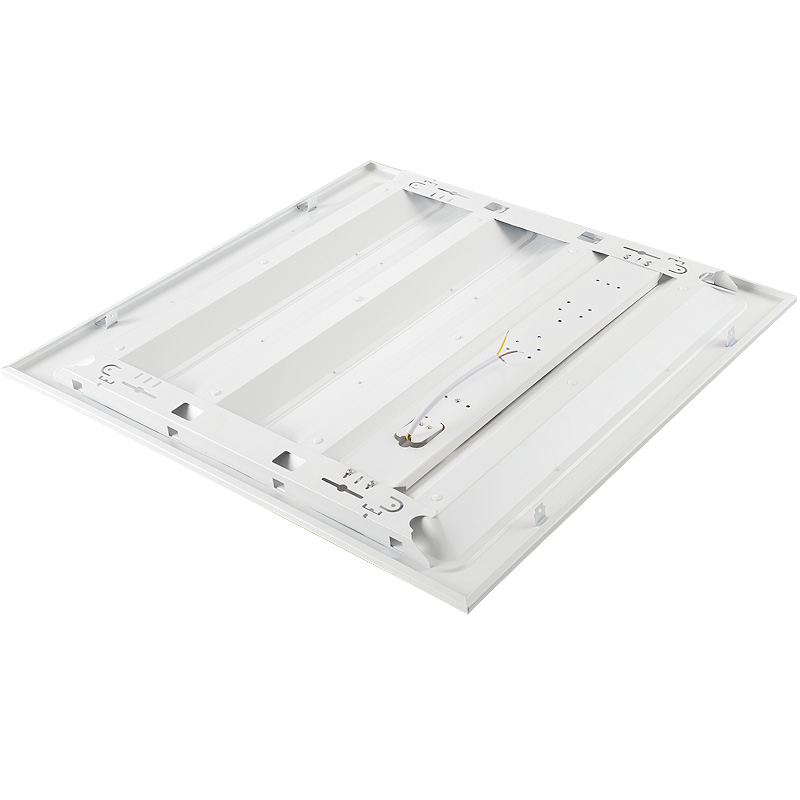 Highlight the four grille panel for indoor office lighting