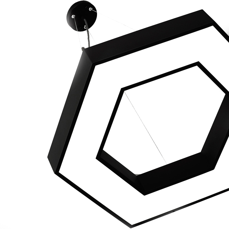 Hollow hexagon can be splice office lighting LED chandelier