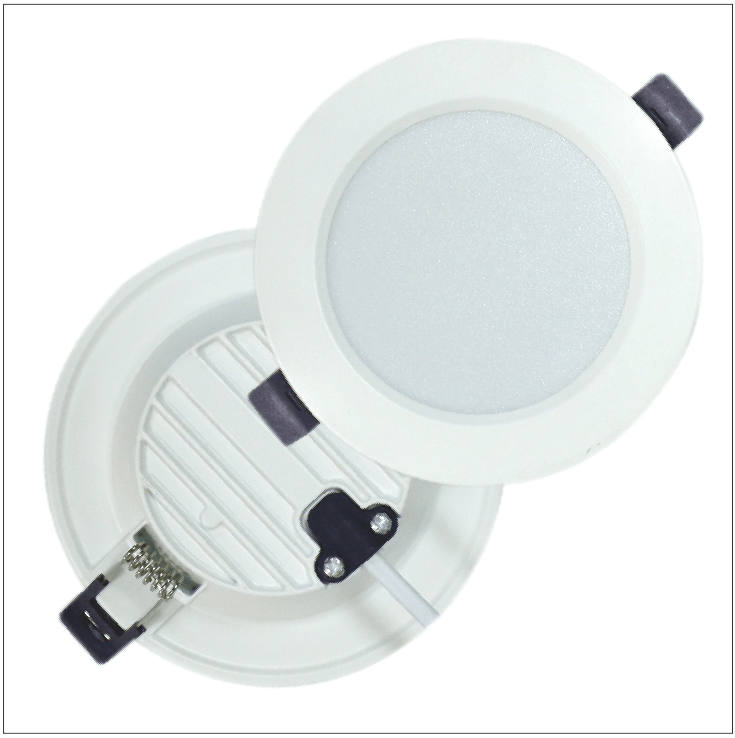 Embedded COB anti-glare LED downlight in the ceiling ceiling of the living room of the hotel