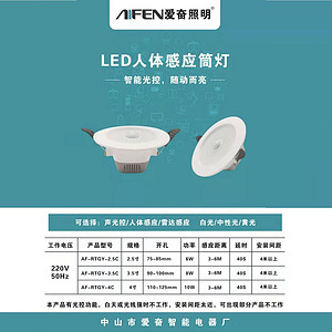 LED body sensor downlight