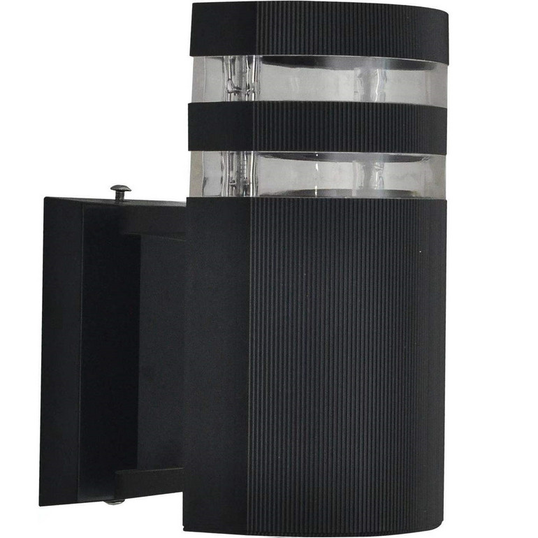 Double waterproof wall lamp on black external LED