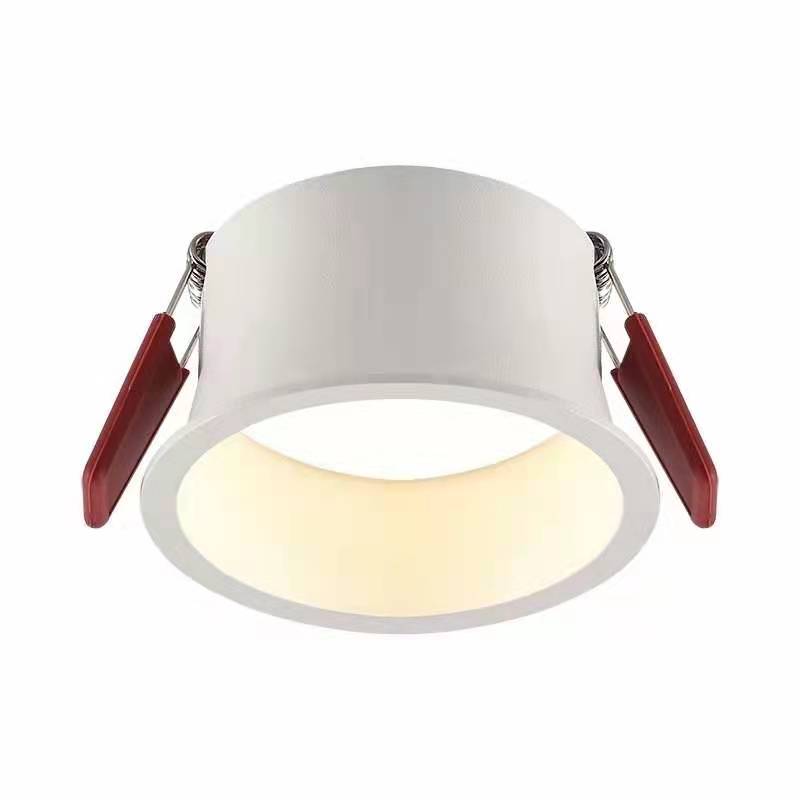 Built-in bedroom, living room and dining room three-color variable LED downlight