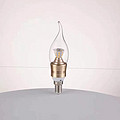 LED candle bulb bulb with screw end in living room and bedroom