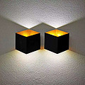 Indoor and outdoor aluminum wall lamps Open cube garden door lamps LED wall lamps