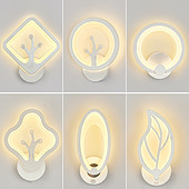 Indoor iron acrylic elegant white warm LED wall light