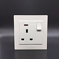 Three-hole switch socket with indicator light three-plug square hole panel