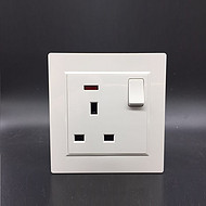 Three-hole switch socket with indicator light three-plug square hole panel