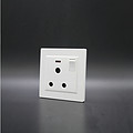 Three-hole switch socket with indicator light three-plug square hole panel