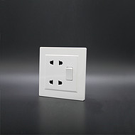 Ivory white household safety switch socket