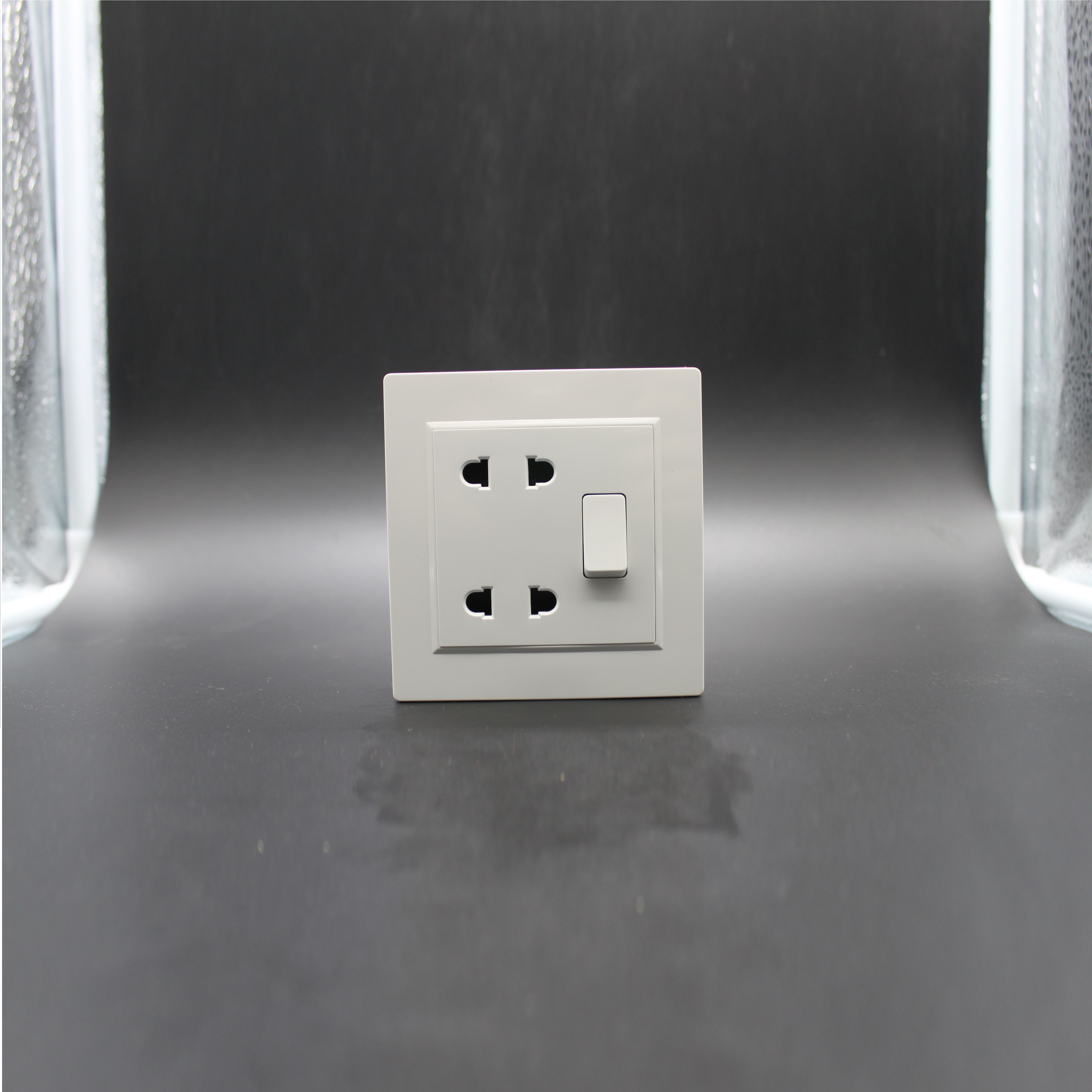 Ivory white household safety switch socket