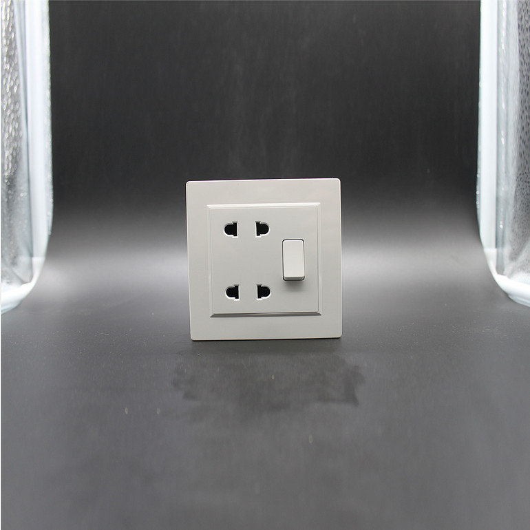 Ivory white household safety switch socket