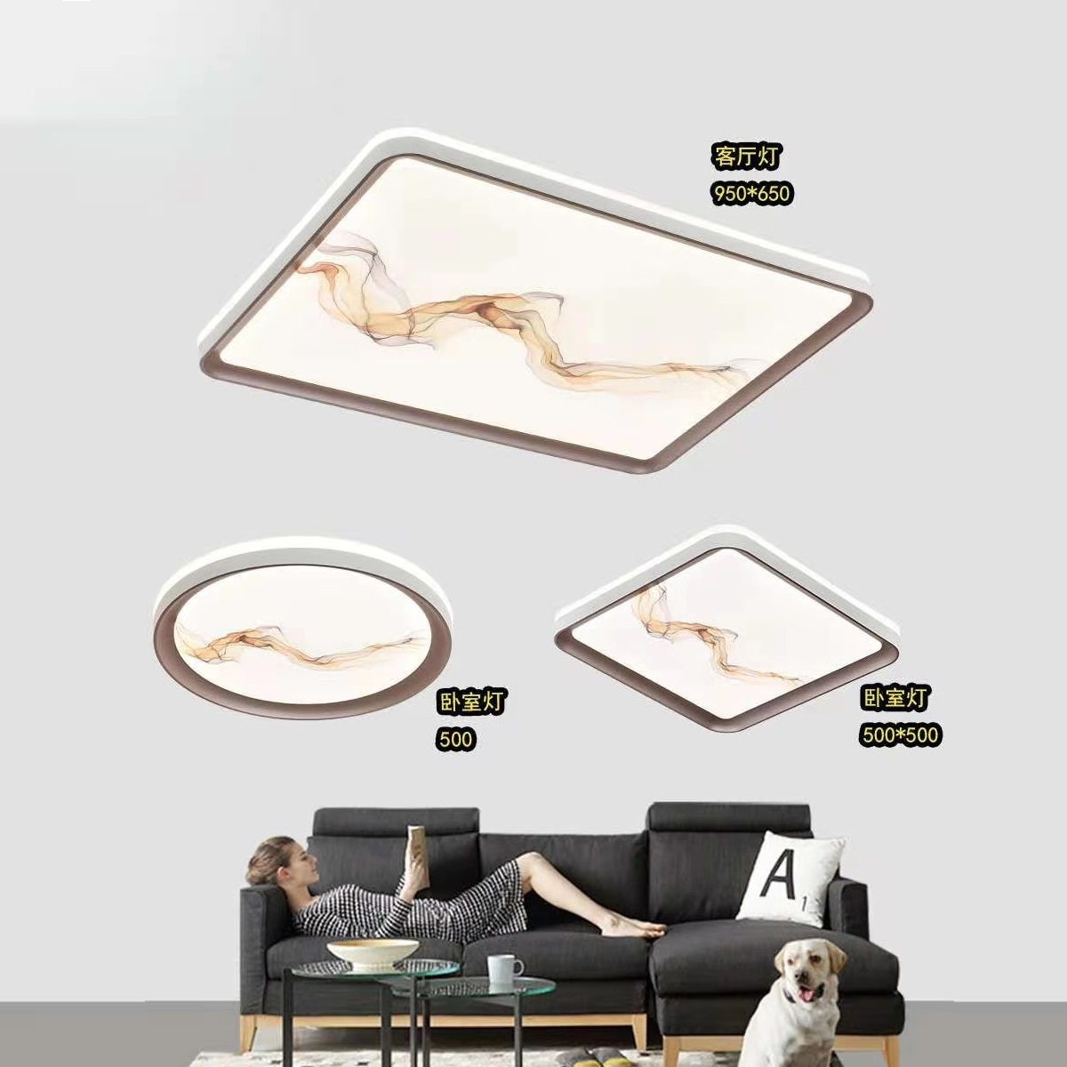 Simple ultra-thin LED energy-saving ceiling light in living room and bedroom