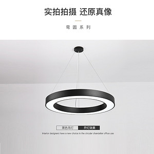 Modern simple creative curved garden series industrial wind chandelier