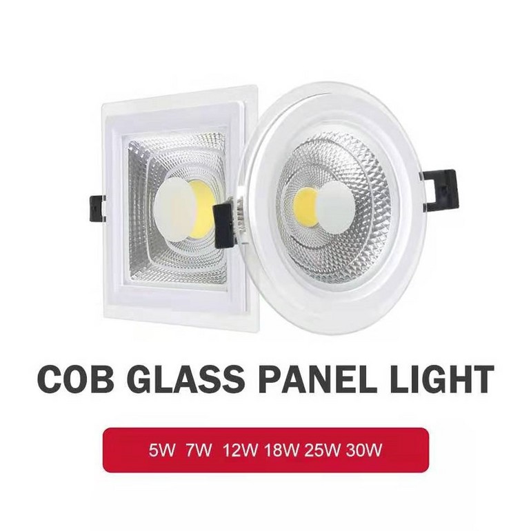 Highlight COB glass spotlights in indoor corridor of home