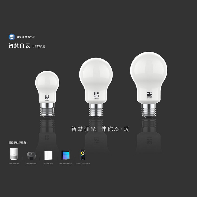 Wisdom White Clouds LED Light Bulb