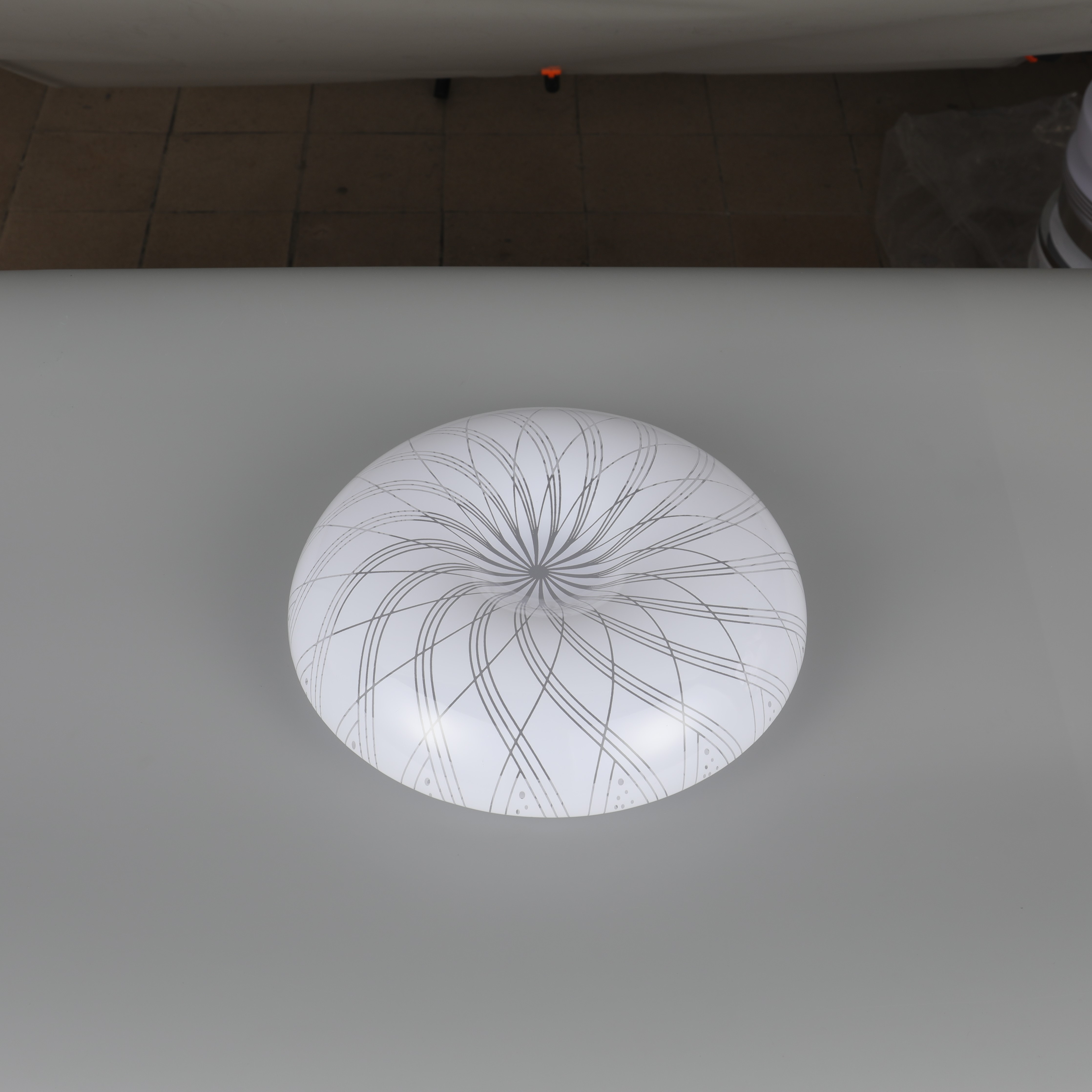 Modern simple household living room bedroom line pattern LED ceiling light