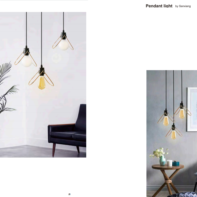 Nordic postmodern creative cafe bar LED dining chandelier