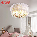 Eye-protection LED ceiling light for girls and children's room lamps and feather lighting