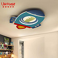 Children's bedroom cartoon dinosaur rocket creative LED ceiling light