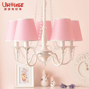 Children's room bedroom creative cartoon LED crystal chandeliers